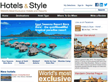 Tablet Screenshot of hotelsandstyle.com